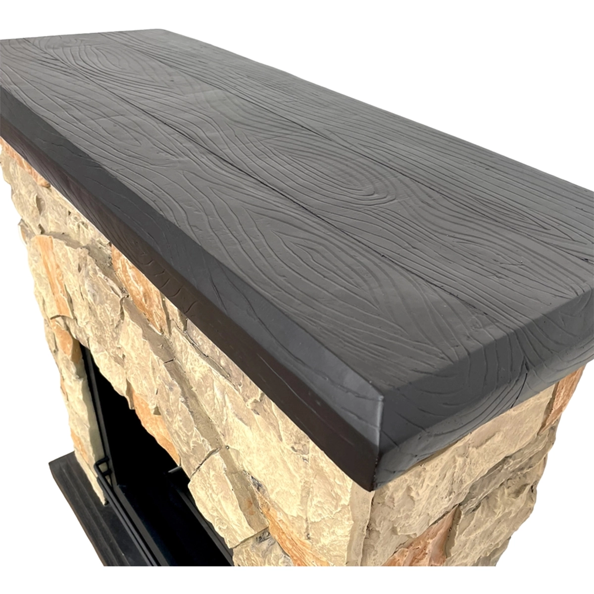 Divina Fire Belluno Freestanding Bioethanol Fireplace Faux Stone — 7