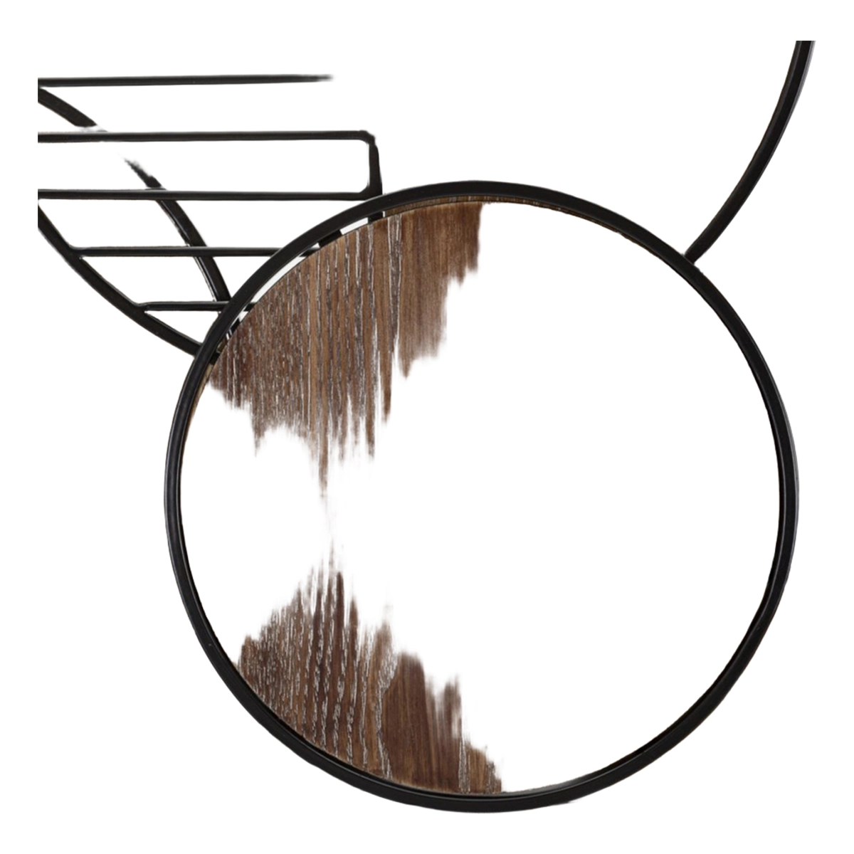 Woody decorative wall mirror in metal and MDF — 5