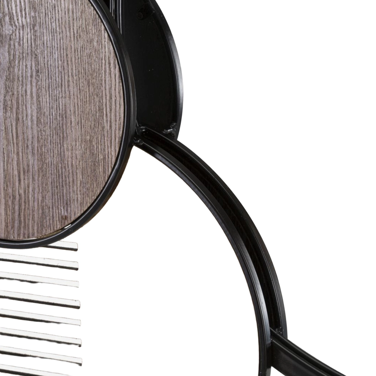 Woody decorative wall mirror in metal and MDF — 4