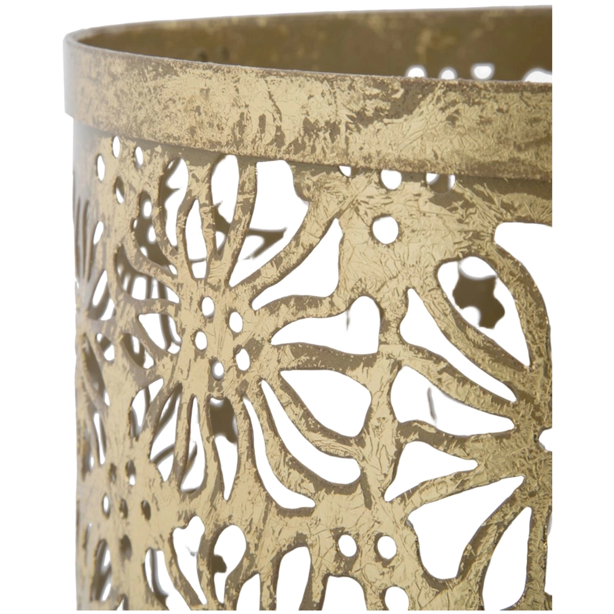 Fiori Glam Round Perforated Metallo Umbrella Stand Mauro Ferretti — 4