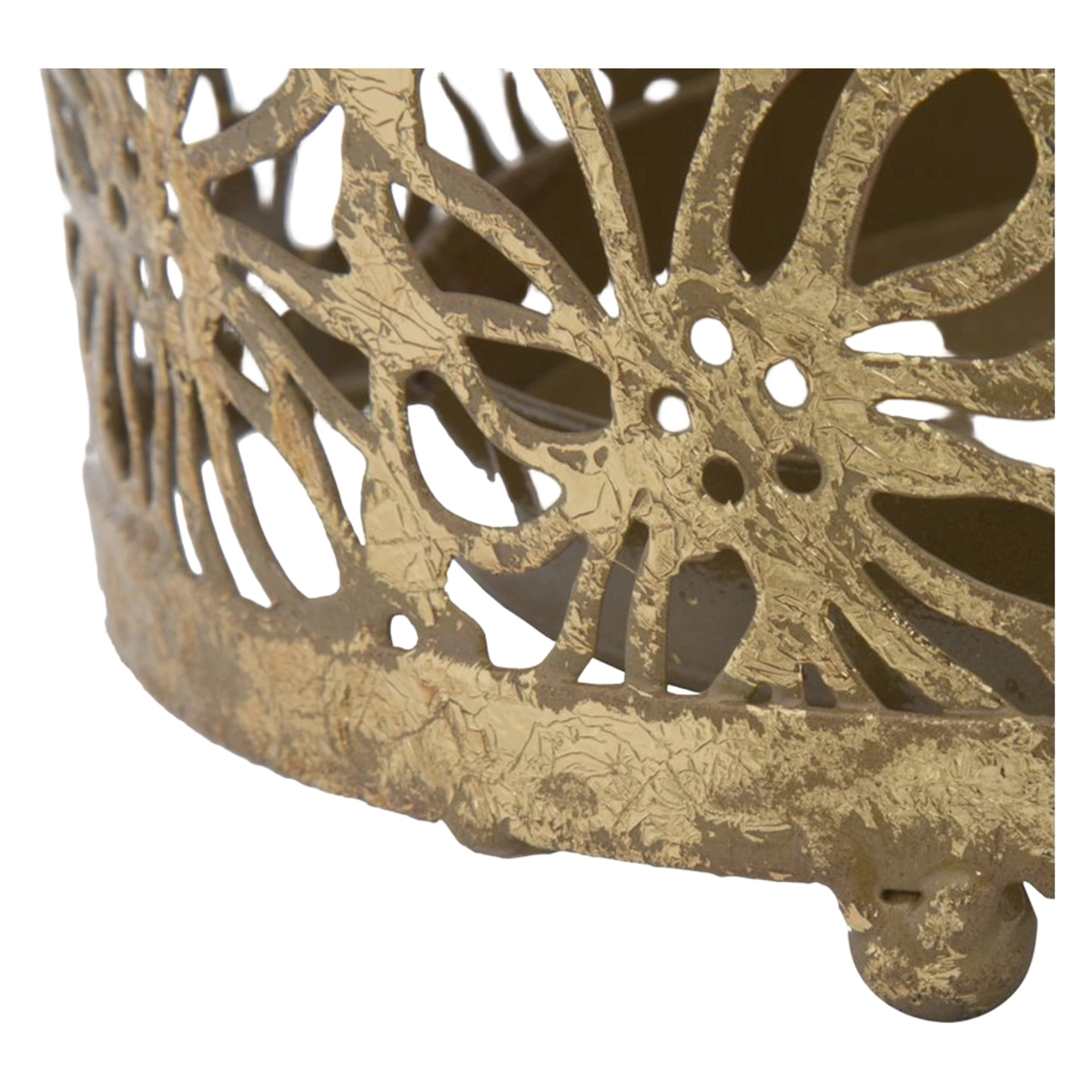 Fiori Glam Round Perforated Metallo Umbrella Stand Mauro Ferretti — 6