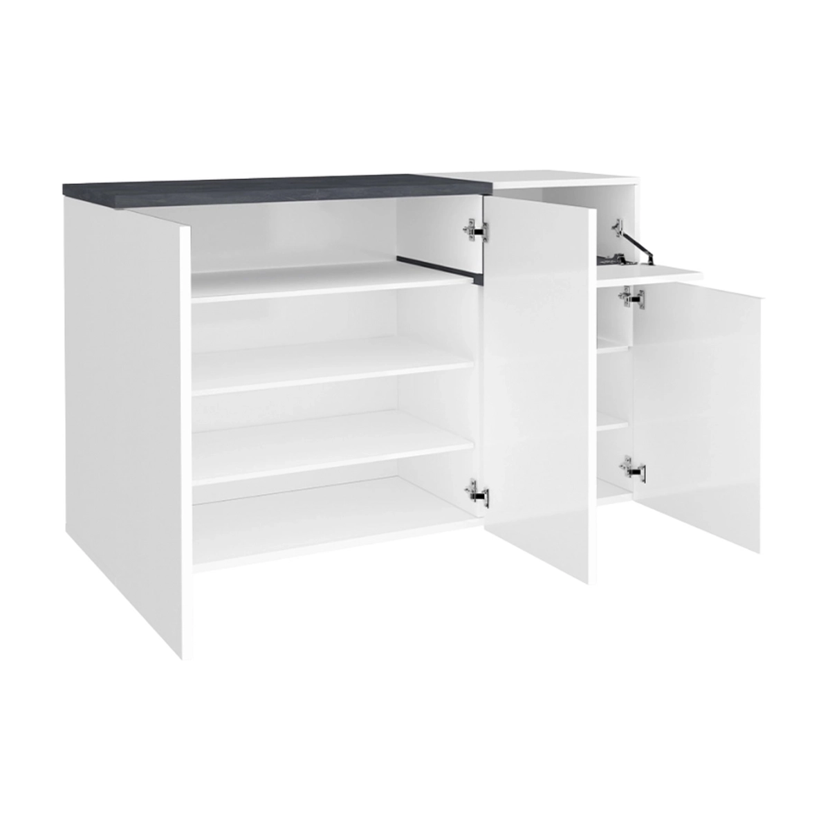 Modern Design 3-Door Shoe Cabinet for 22 Pairs, Entryway, Zet Bata Ardesia L — 4