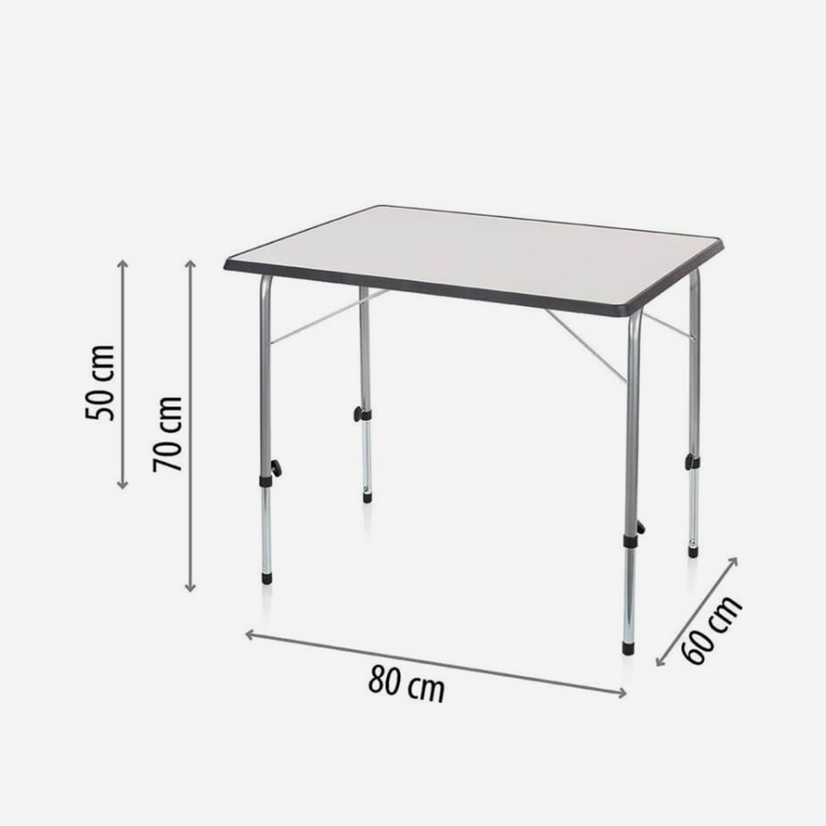 Professional 80x60 Height-Adjustable Folding Camping Table — 5