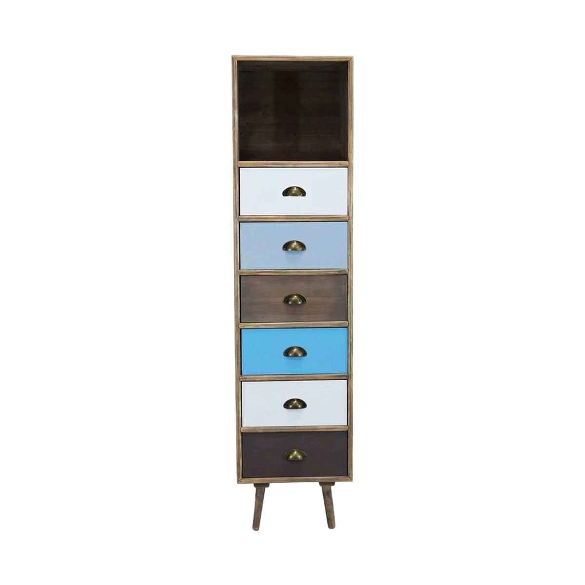 Cosma Orleans Tall Space-Saving Chest of 6 Drawers with Open Shelf — 4