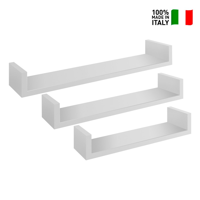Set of 3 Modern Wall Shelves Calamita — 3