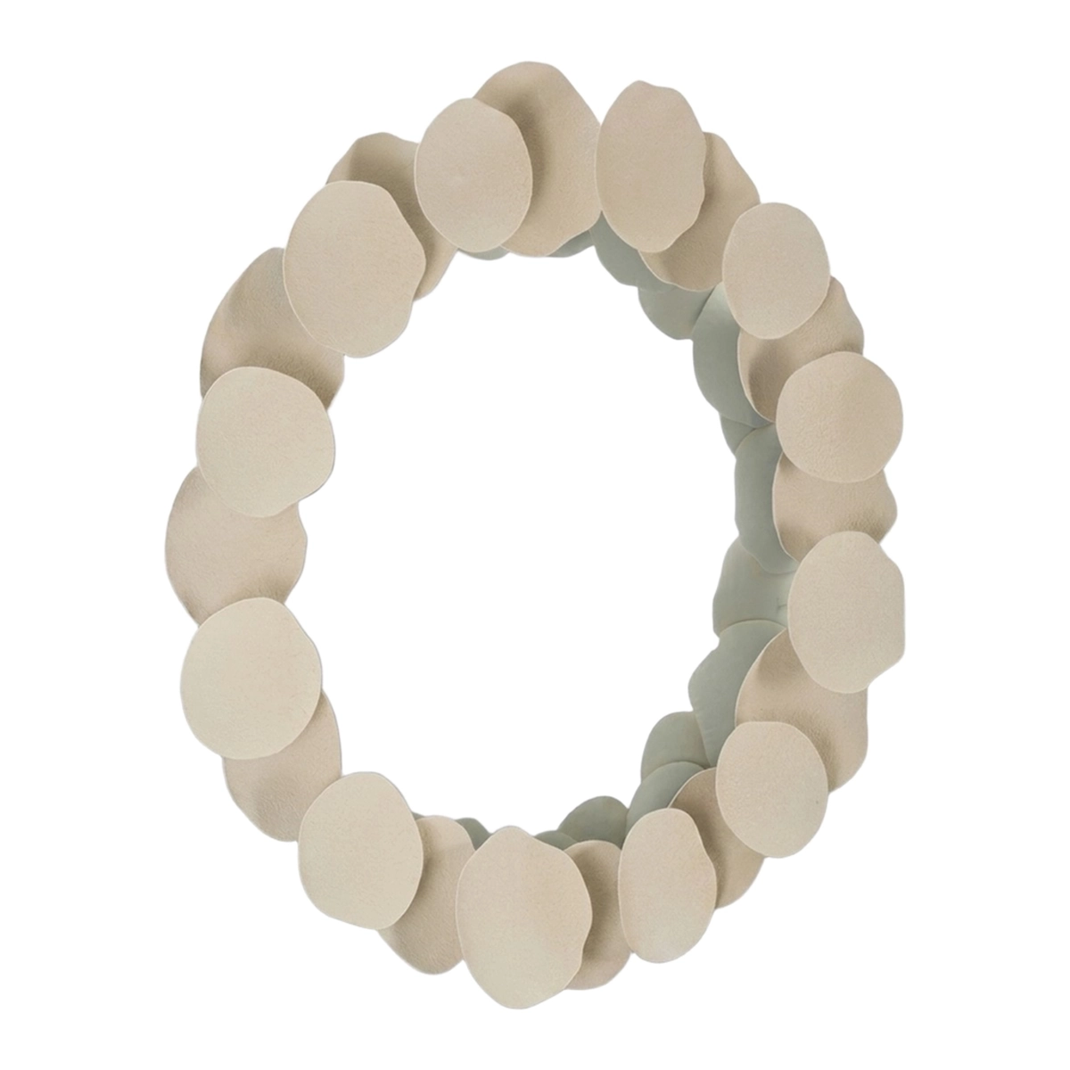 Dune Round Decorative Wall Mirror 85 cm with Stone Effect Frame — 4