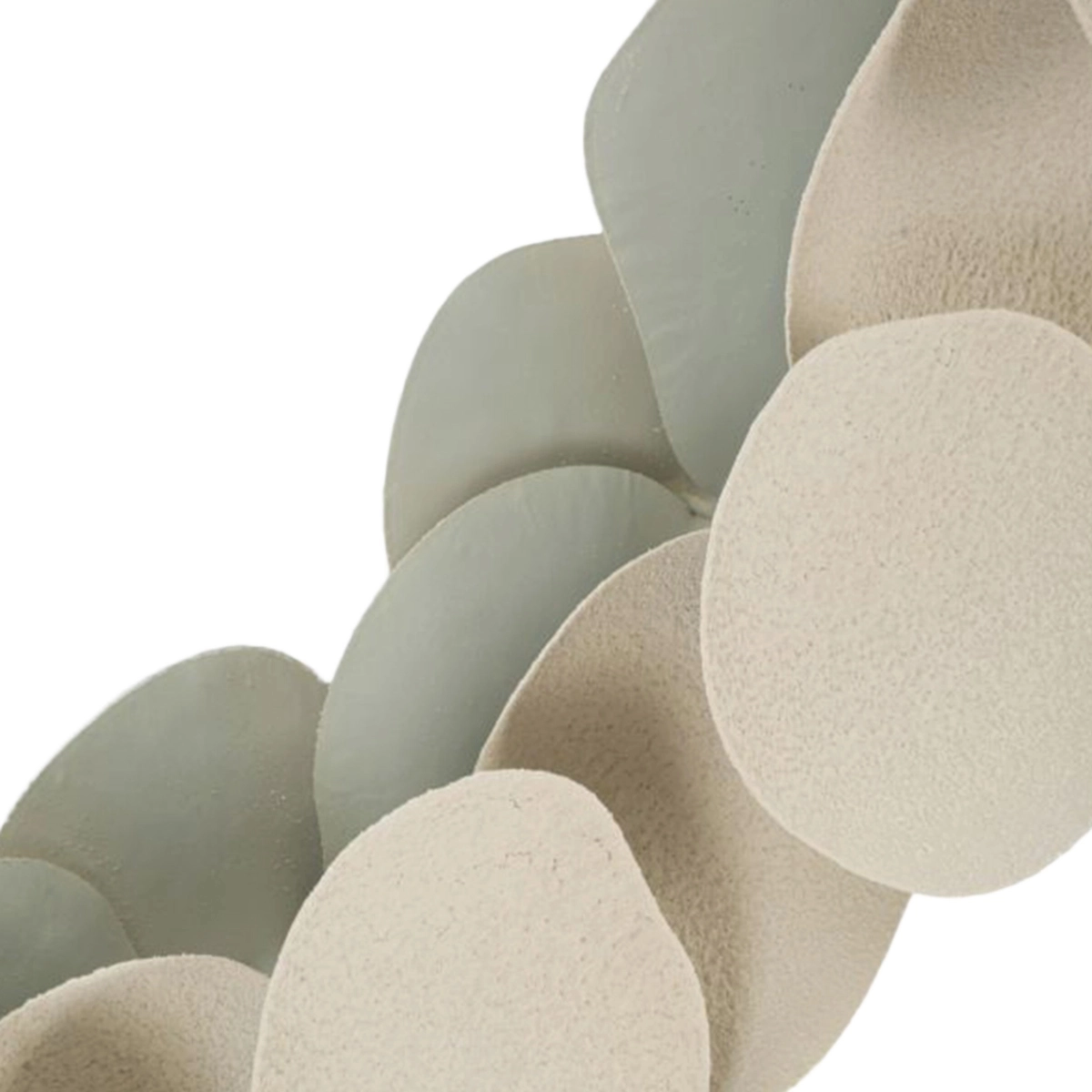 Dune Round Decorative Wall Mirror 85 cm with Stone Effect Frame — 5