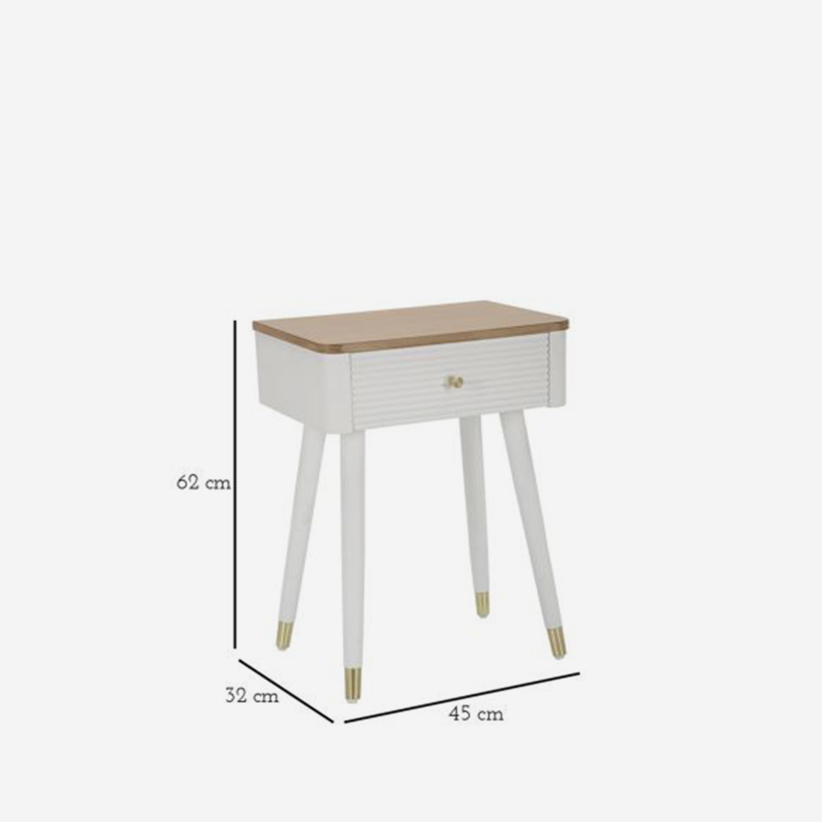 Matera Wooden Bedside Table with Drawer by Mauro Ferretti — 6