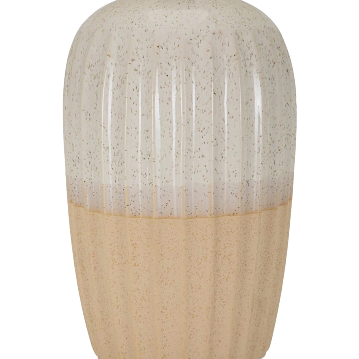 Ceramic Table Lamp Japandi Peach Levels Glow — 4
