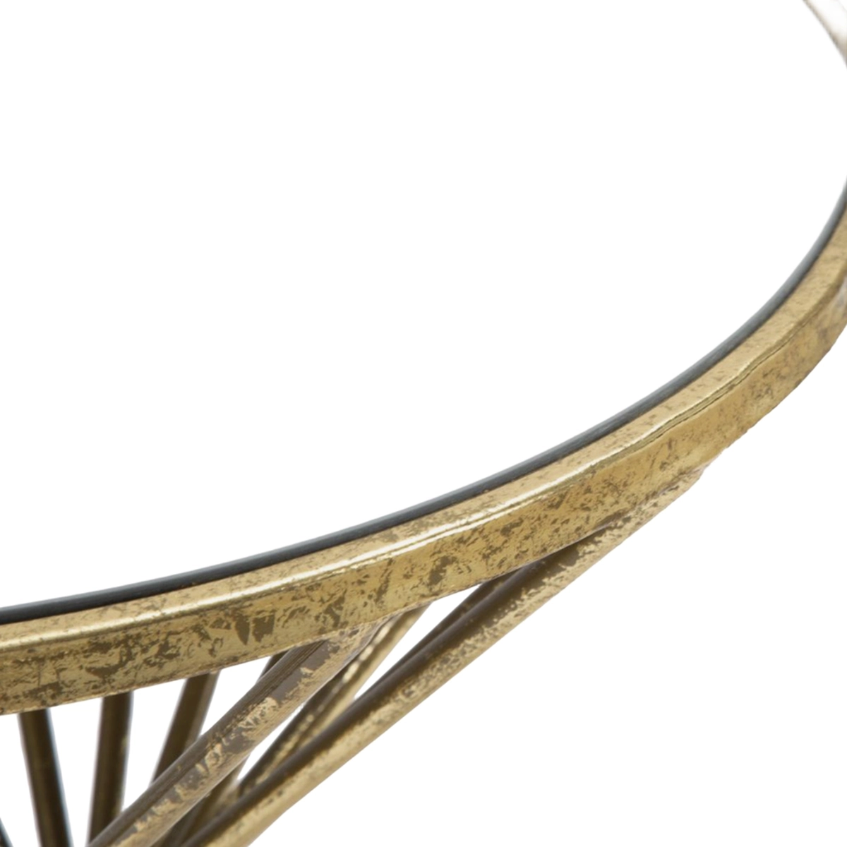Hypnos 50 Round Side Table in Metal and Vetro — 4
