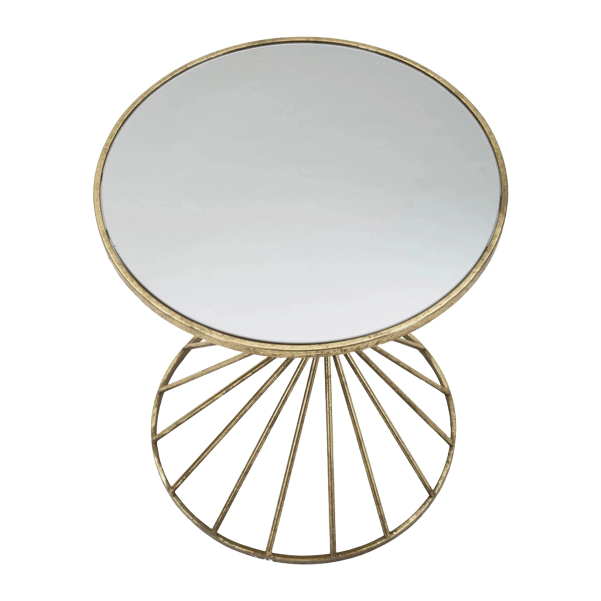 Hypnos 50 Round Side Table in Metal and Vetro — 3