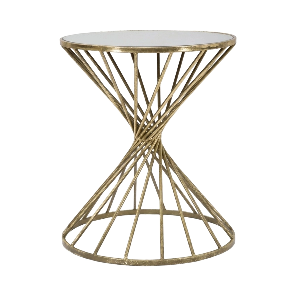 Hypnos 50 Round Side Table in Metal and Vetro — 1