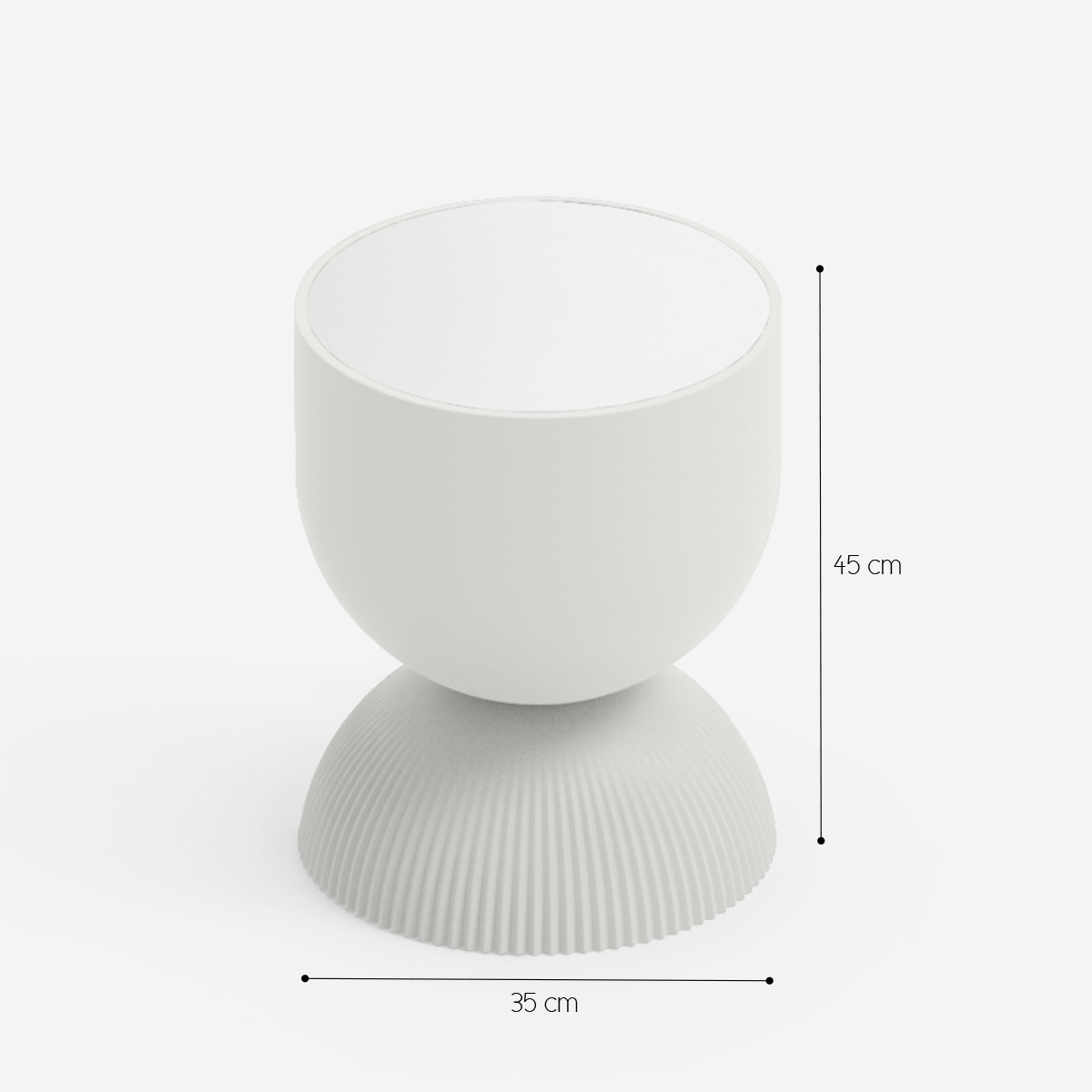 Modern Polyethylene Coffee Table LYXO Illo Round Top — 3