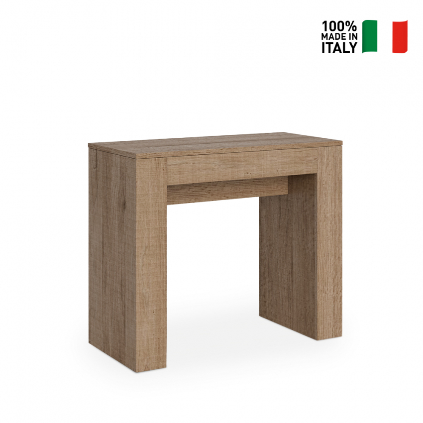 Modem Oak Extendable Wooden Console Dining Table 90x42-302cm — 2
