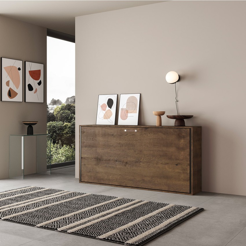 Kando MNC Horizontal Single Murphy Bed 85x185 Walnut Itamoby — 3