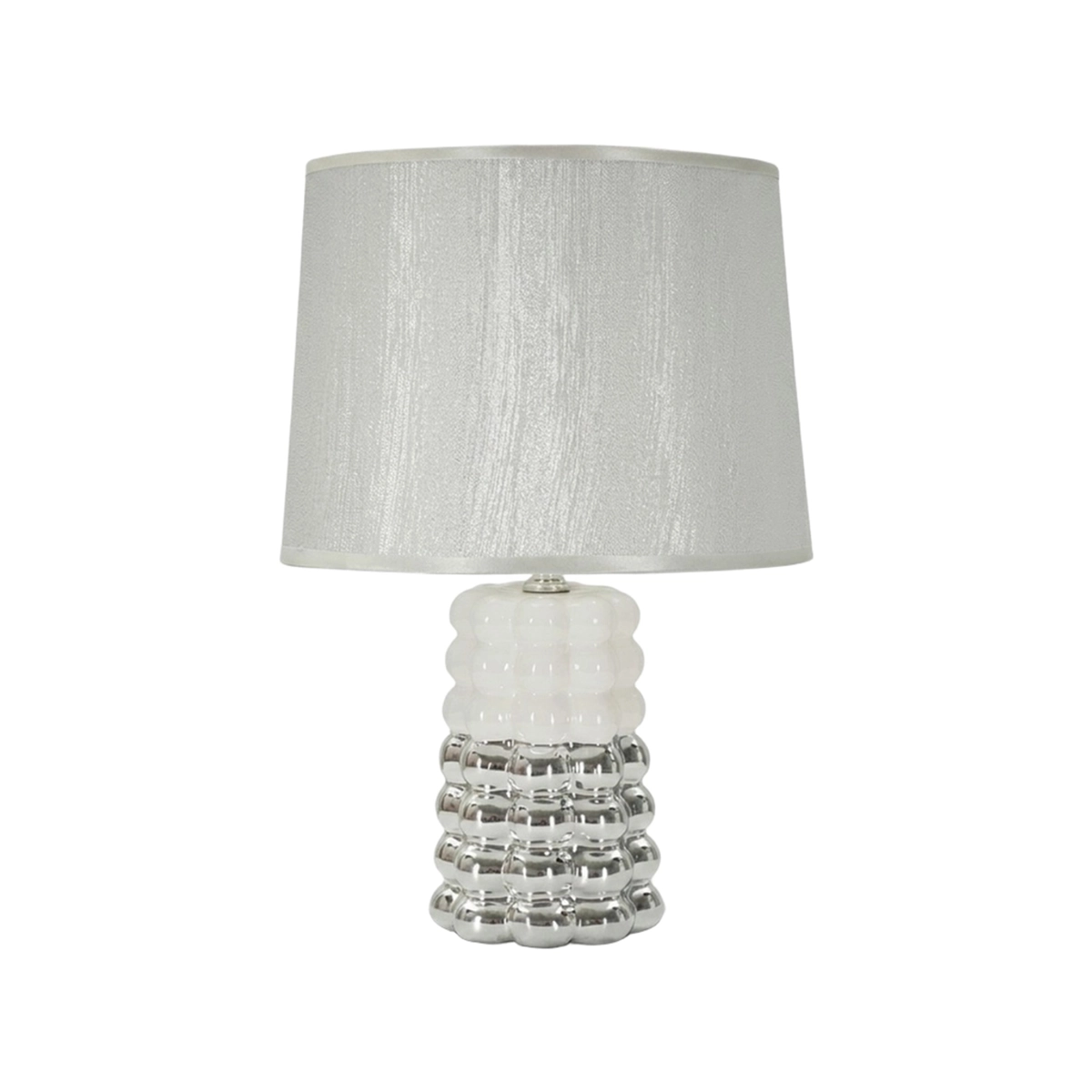 Lace Table Lamp in Ceramica and Fabric — 1