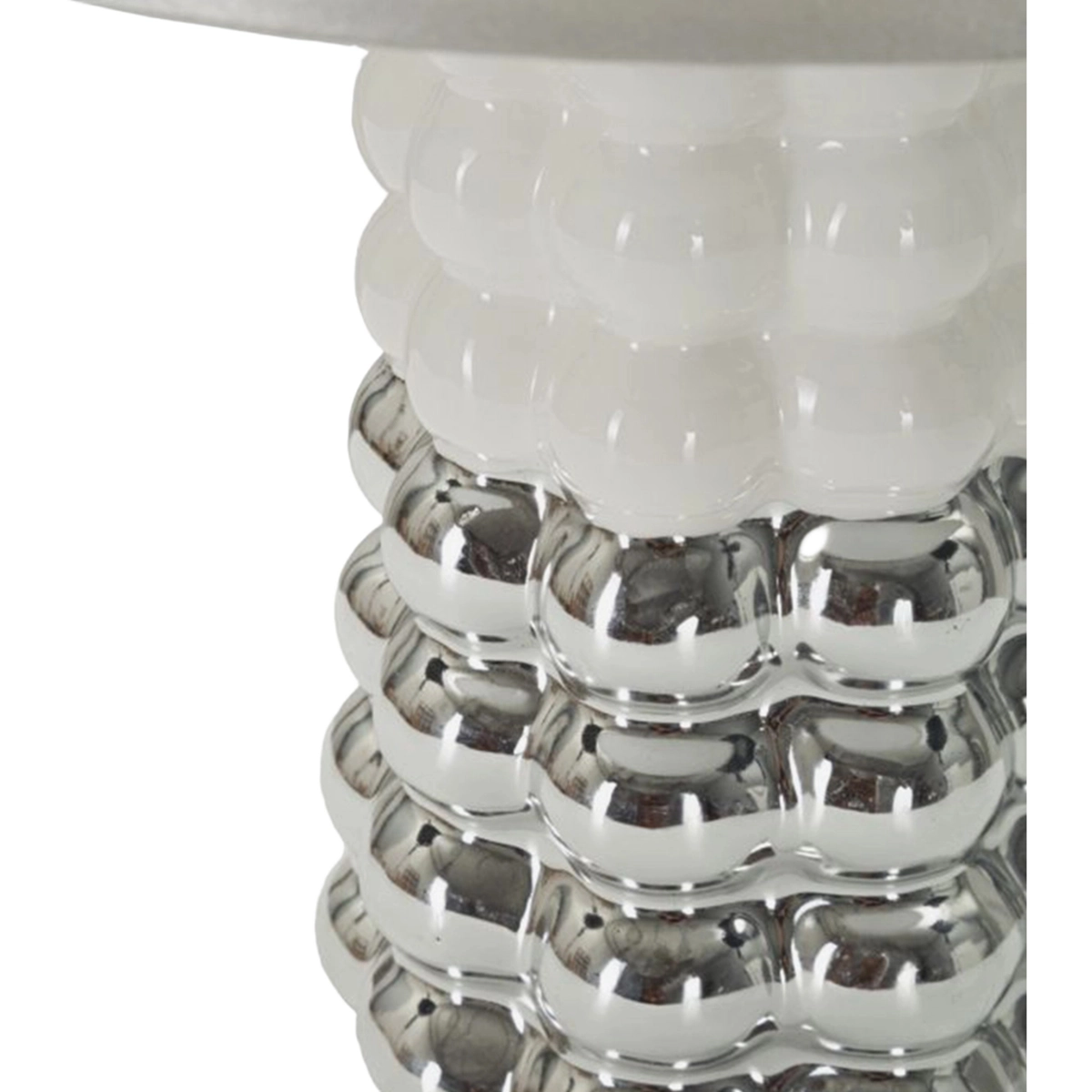 Lace Table Lamp in Ceramica and Fabric — 6