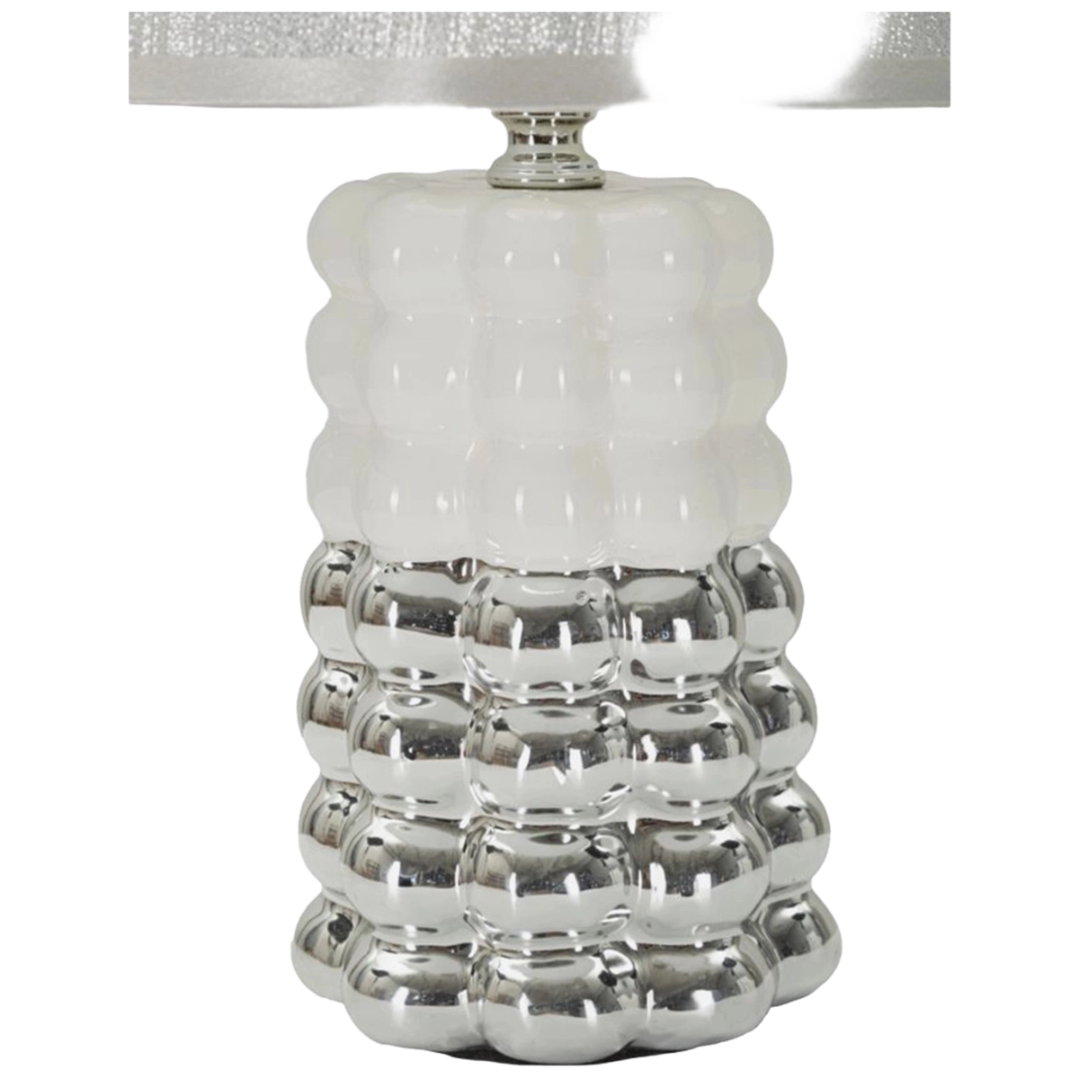 Lace Table Lamp in Ceramica and Fabric — 5