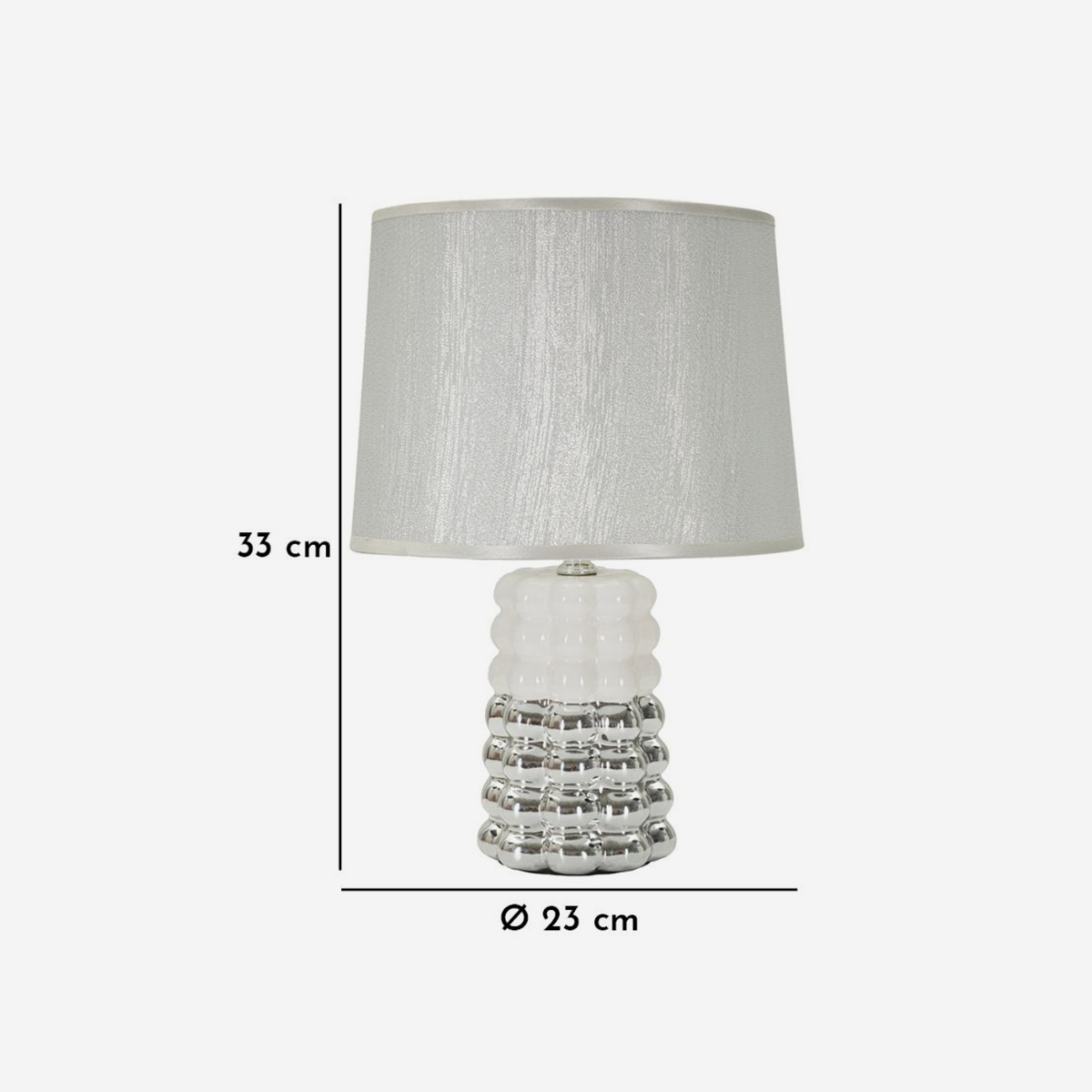 Lace Table Lamp in Ceramica and Fabric — 3