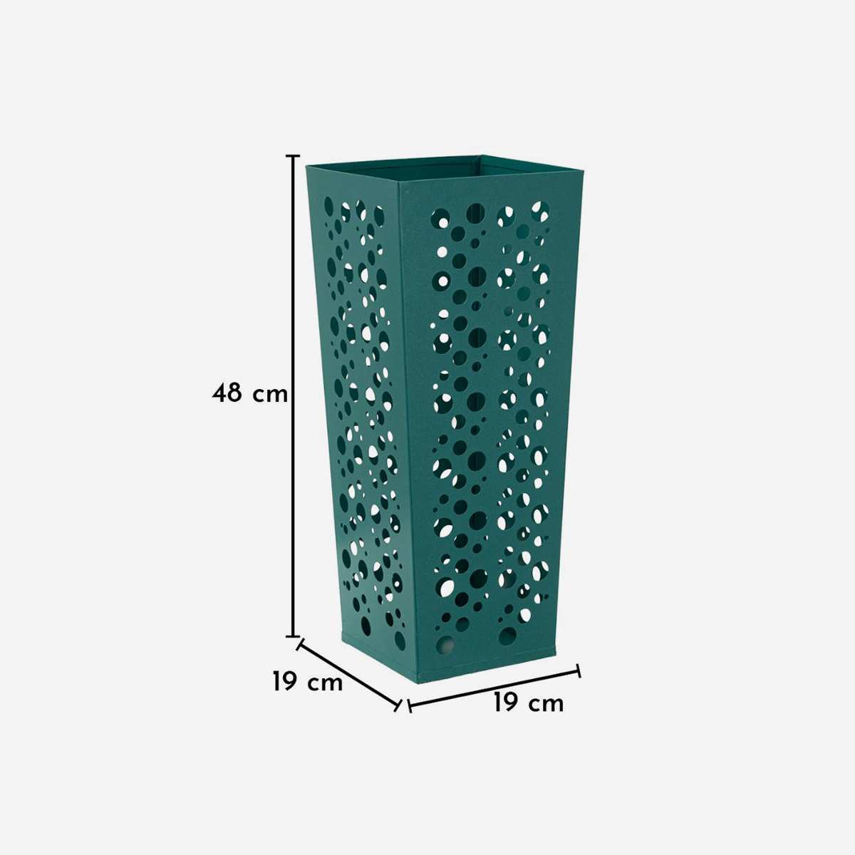 Lit Perforated Metal Square Umbrella Stand for Entryway — 3