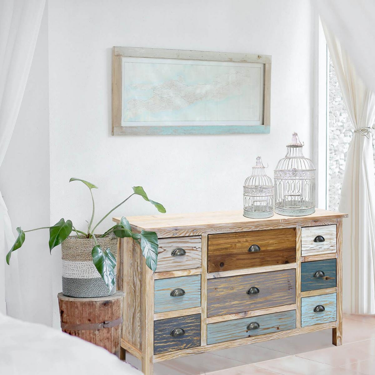 Denny 9-Drawer Shabby Chic Wooden Chest of Drawers — 7