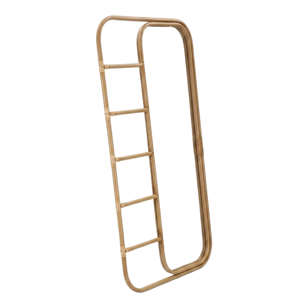 Panama Rectangular Standing Floor Mirror with Clothes Rack — 4
