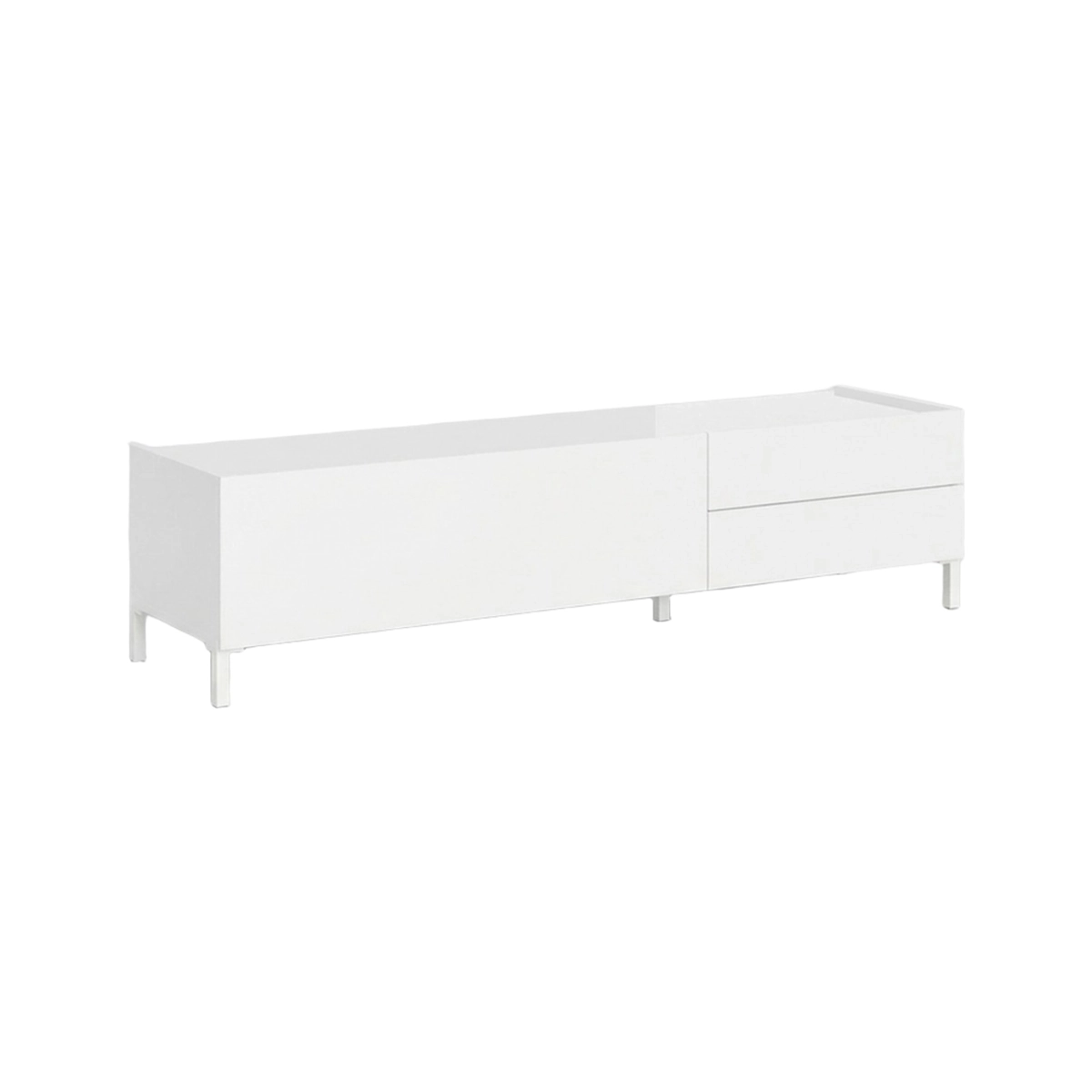 Modern TV Stand 160x42x40 cm with Flap Door and 2 Drawers Solaria — 1