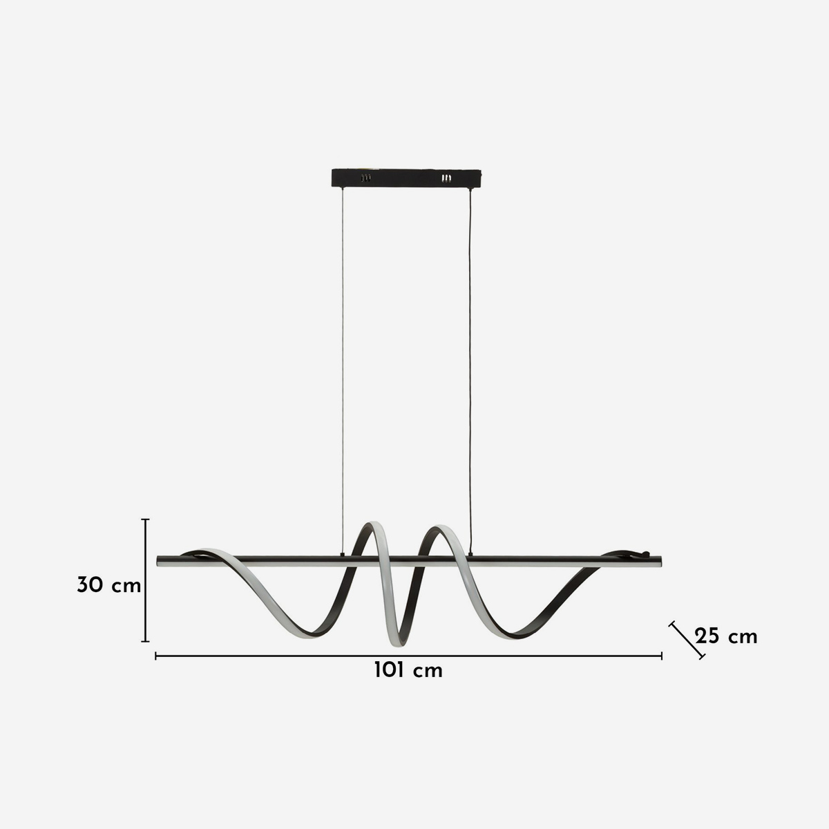 Modern LED Pendant Light Spiral 101 cm — 3