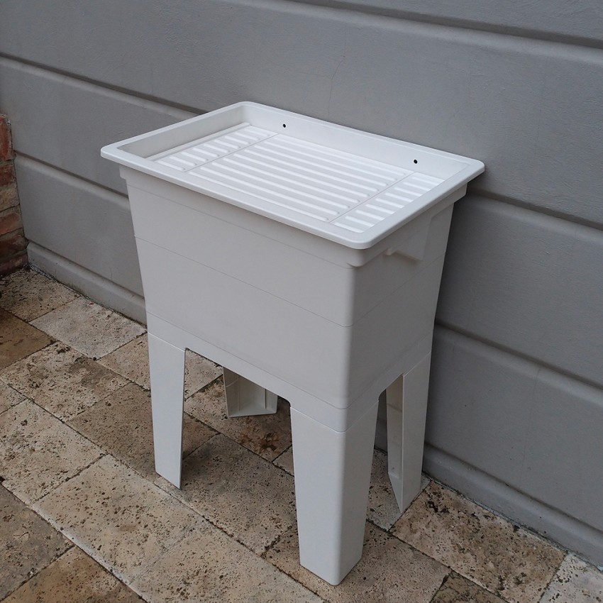 Mongardi Argo Resin Laundry Tub Basin with Wash Board — 4