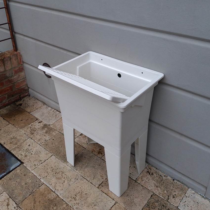 Mongardi Argo Resin Laundry Tub Basin with Wash Board — 3