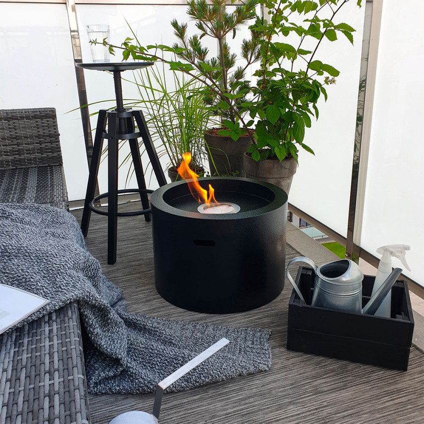 Divina Fire Rodi Freestanding Round Bioethanol Fire Pit 47.5cm Indoor Outdoor — 2