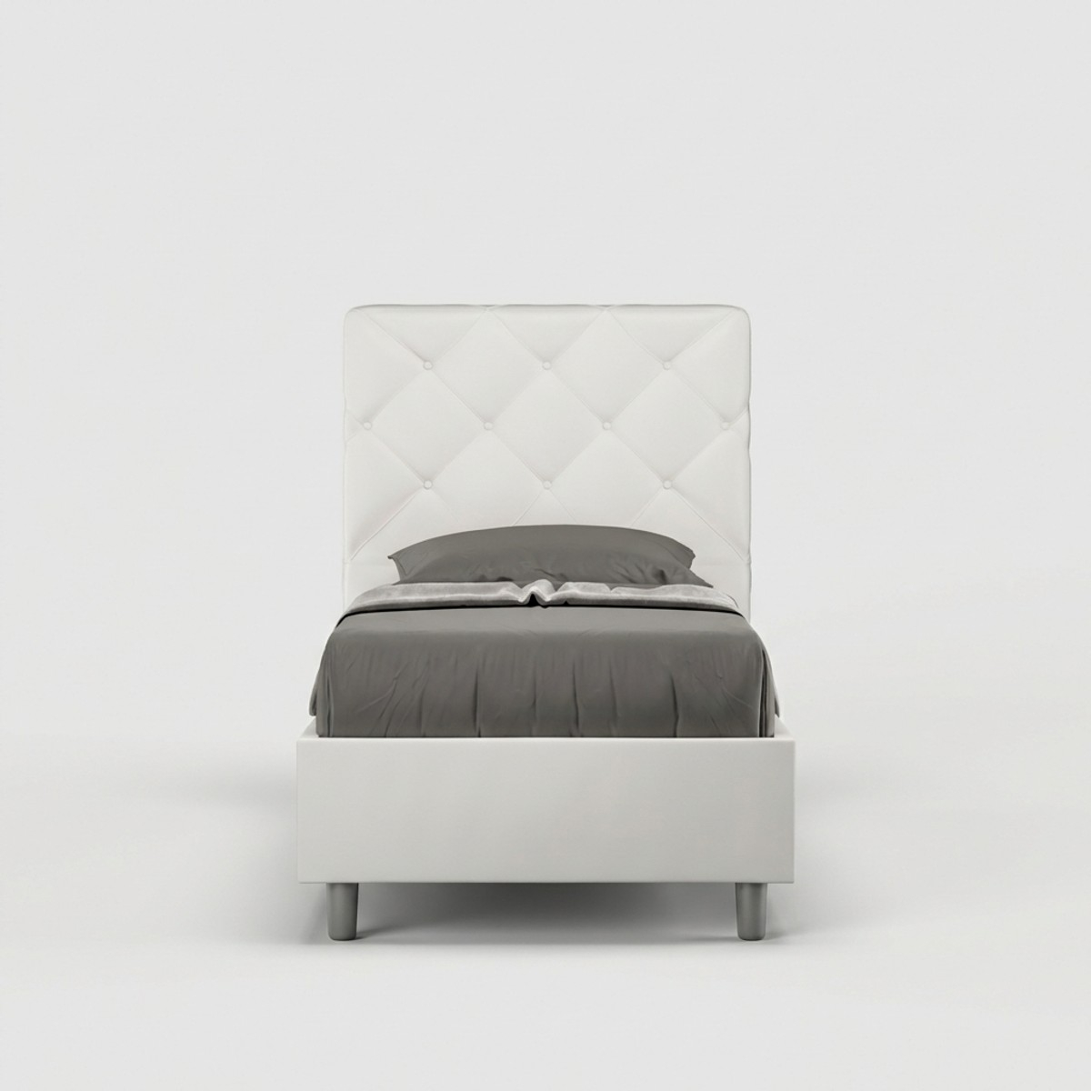 Single Storage Bed 90x200 in Faux Leather Priya S1 Itamoby — 1