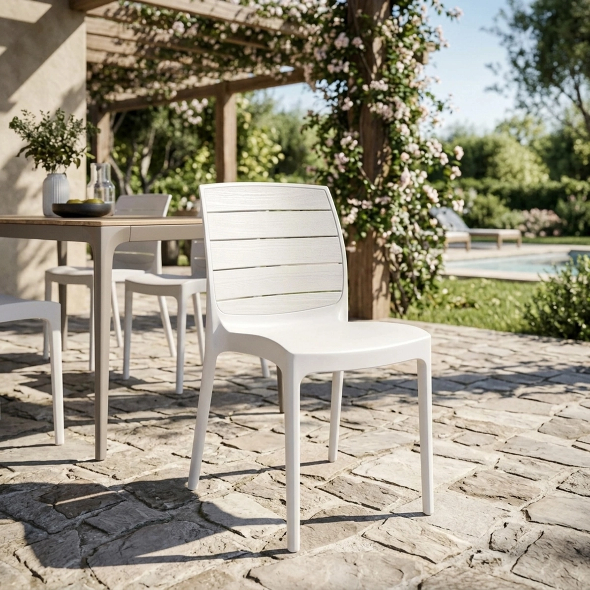 Set of 20 pieces stackable Garden Chair for Bar and Restaurant Carmen Grand Soleil — 2