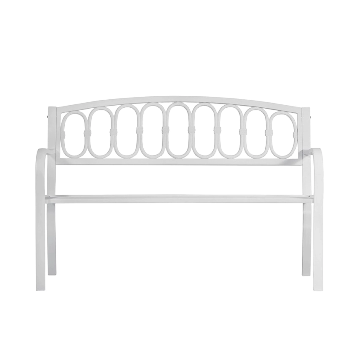 Lorey 2-Seater Cast Iron and Metal Outdoor Garden Bench — 4