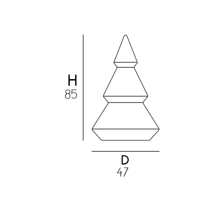 Christmas tree outdoor floor lamp LED RGB light Abete M Light — 4