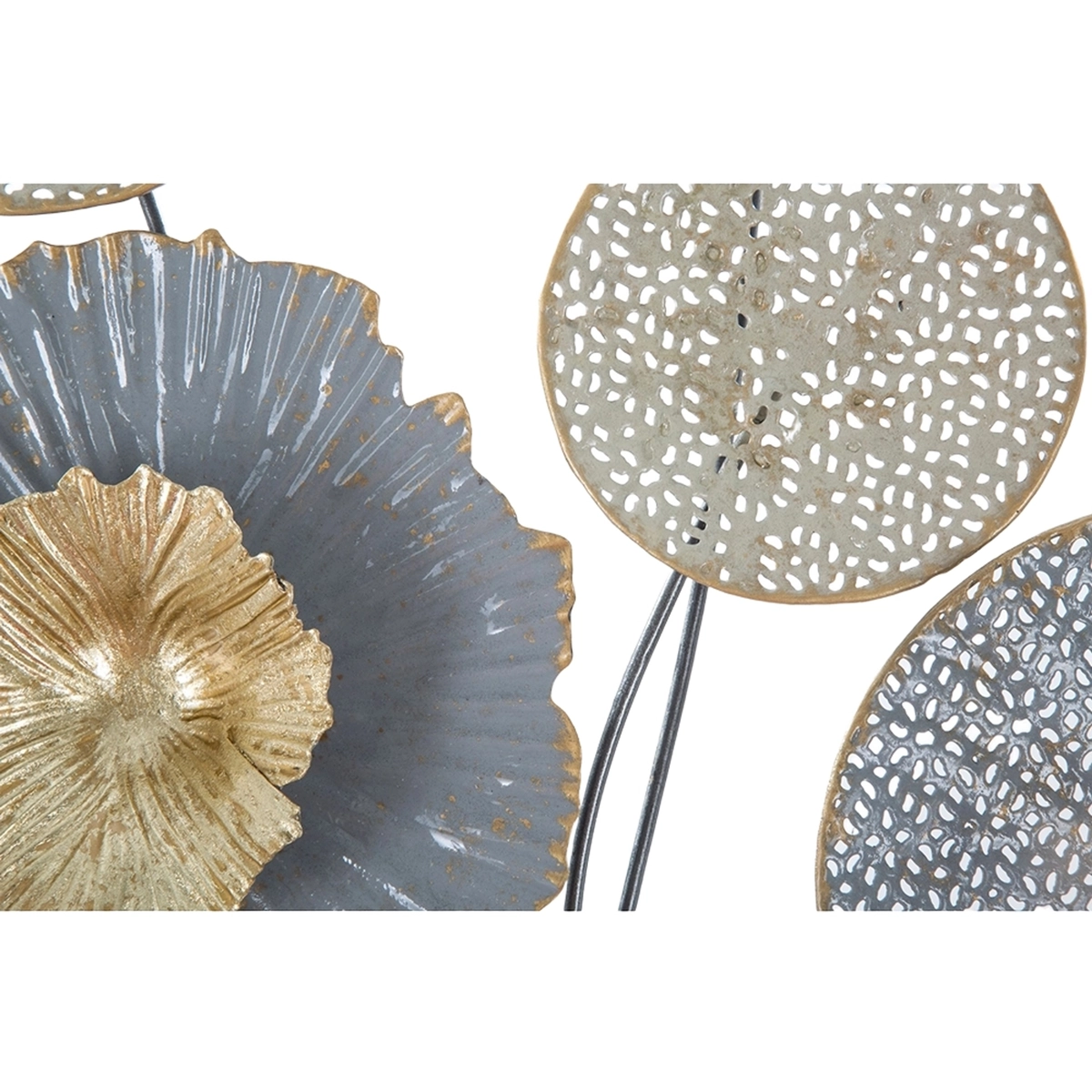 Sqity 3D Floral Metal Wall Art Decor 50x50 cm — 4