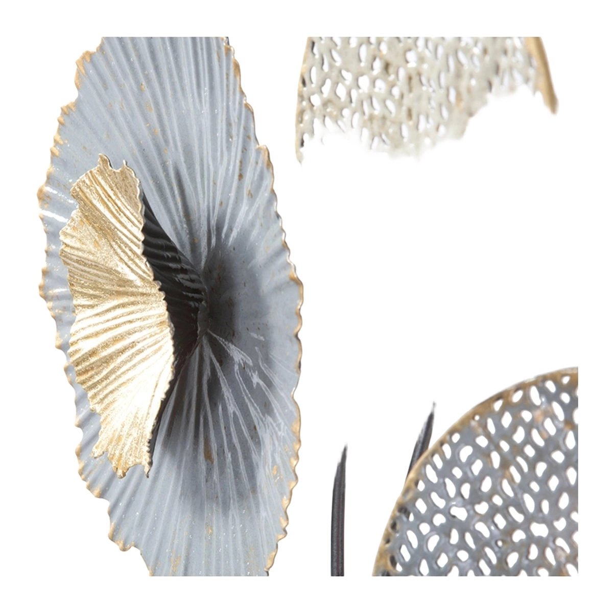 Sqity 3D Floral Metal Wall Art Decor 50x50 cm — 3