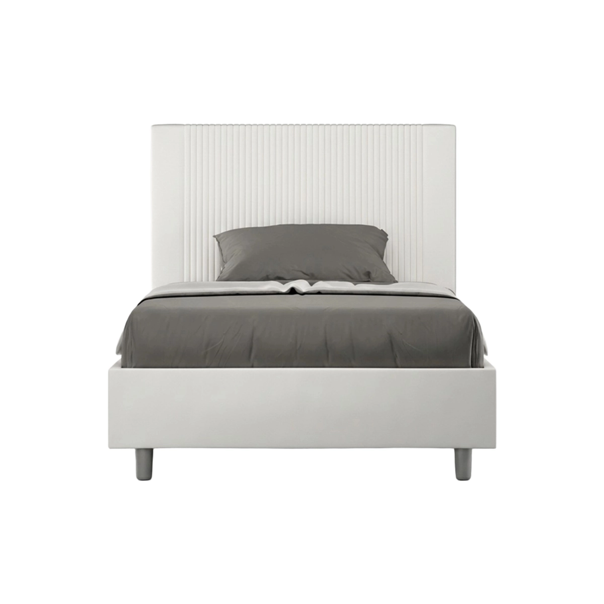 Goya P Small Double Bed 120x190 Faux Leather with Storage — 1