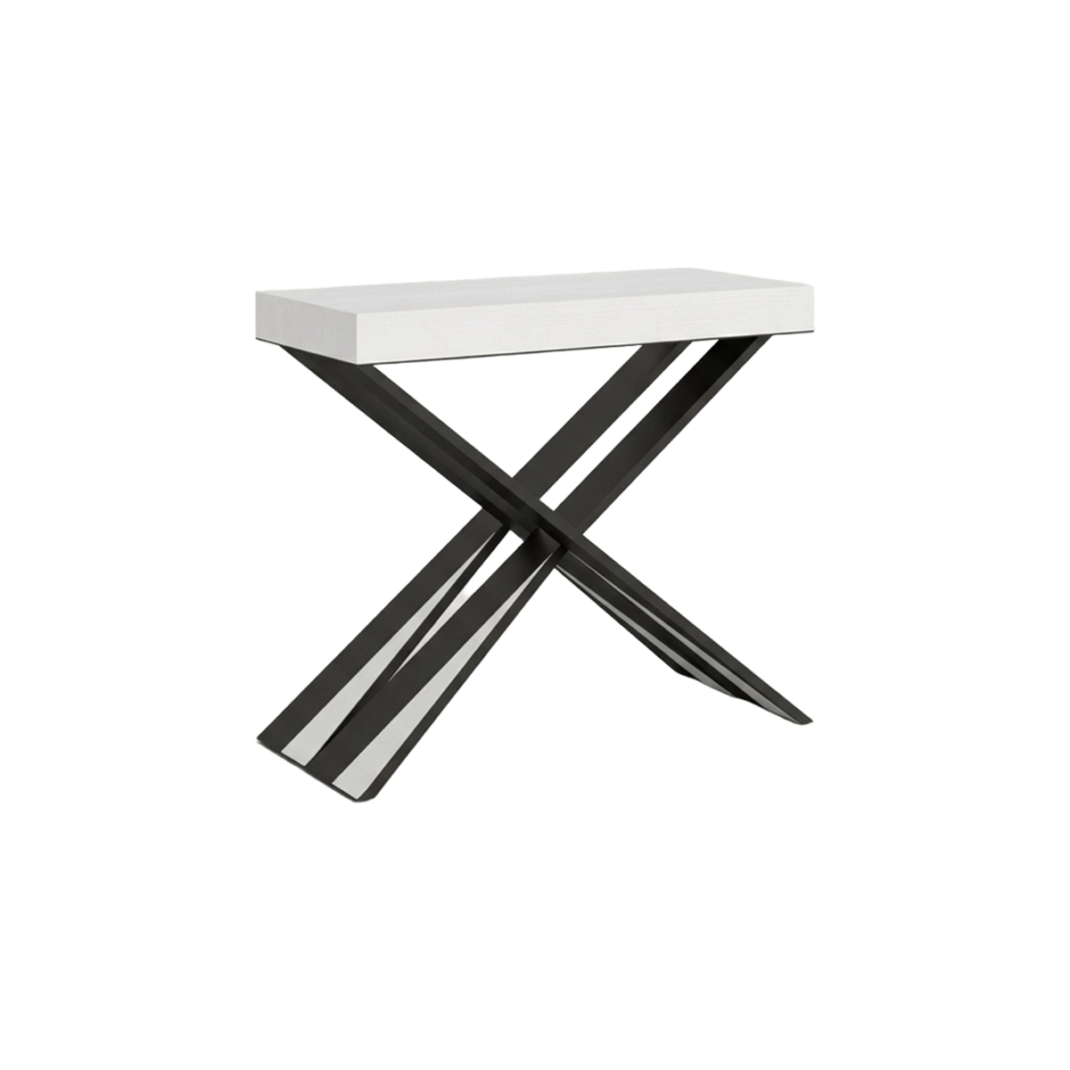 Diago Small extendable console table 90x40-196cm white wood Itamoby — 1