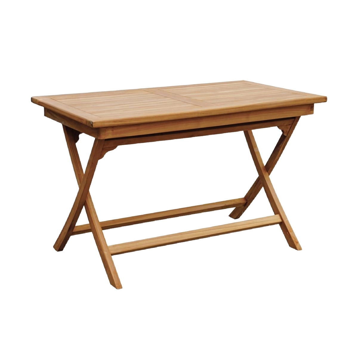 Folding Teak Wood Garden Table 80x120 cm Kedels Lipari — 1