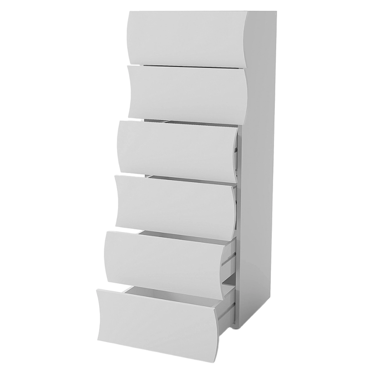 Onda Septet White 6-Drawer Bedroom Chest of Drawers — 4