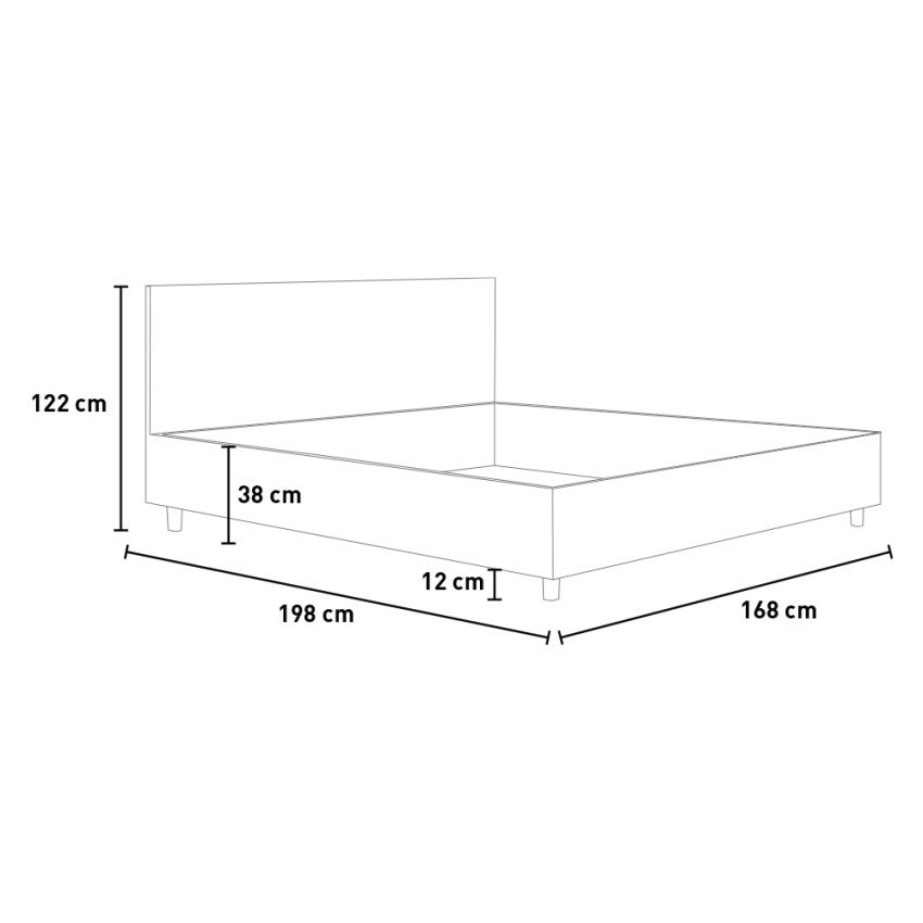 Double bed with storage 160x190 cm cushions Egos Appia — 4