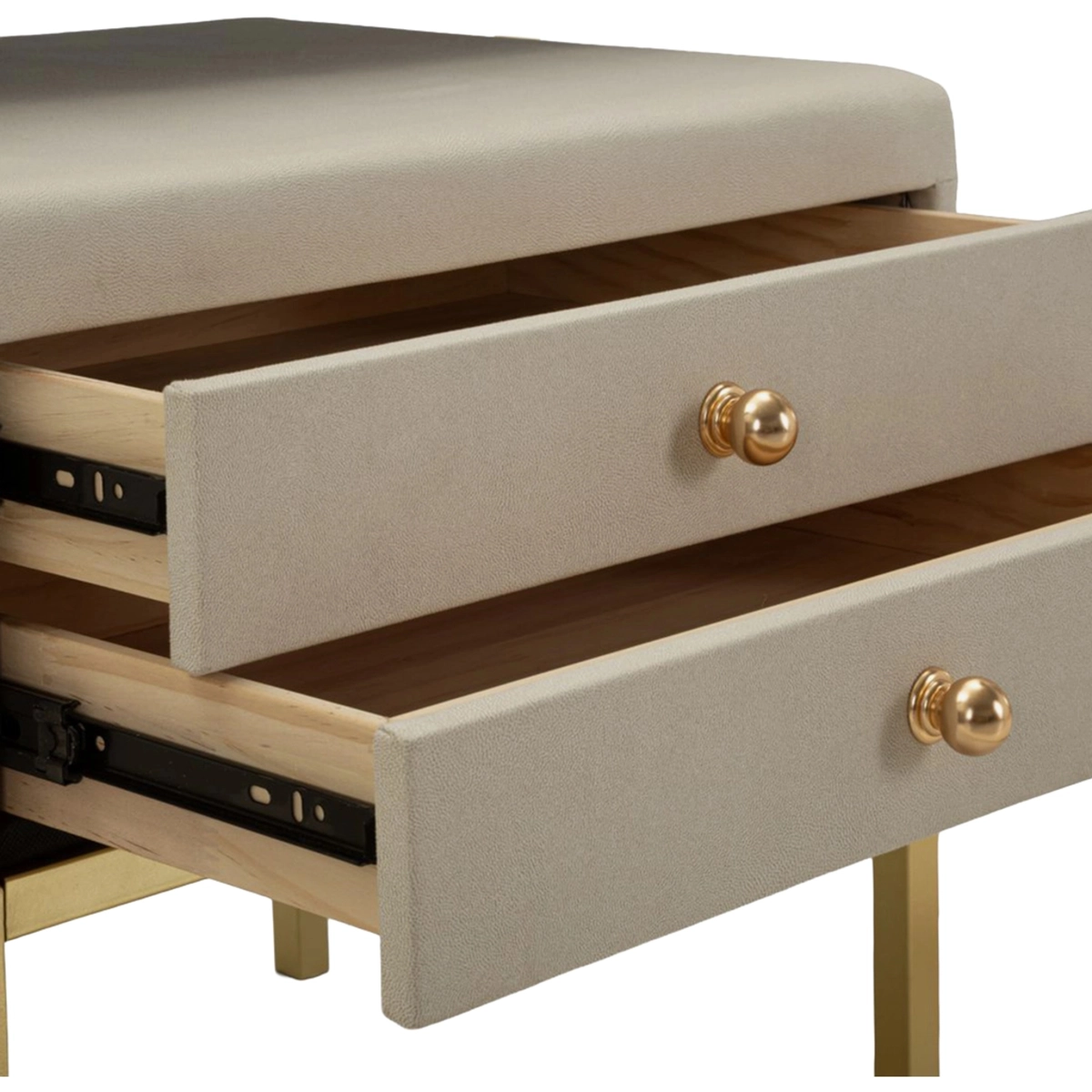 Luxury Dressing Table with Mirror and Storage Stool Mauro Ferretti — 7