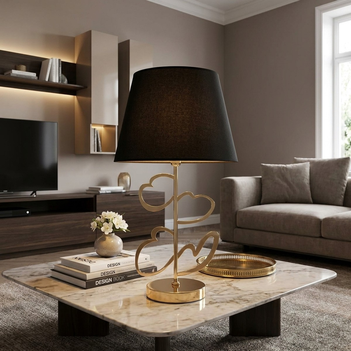 Glam Harts metal and fabric table lamp — 2