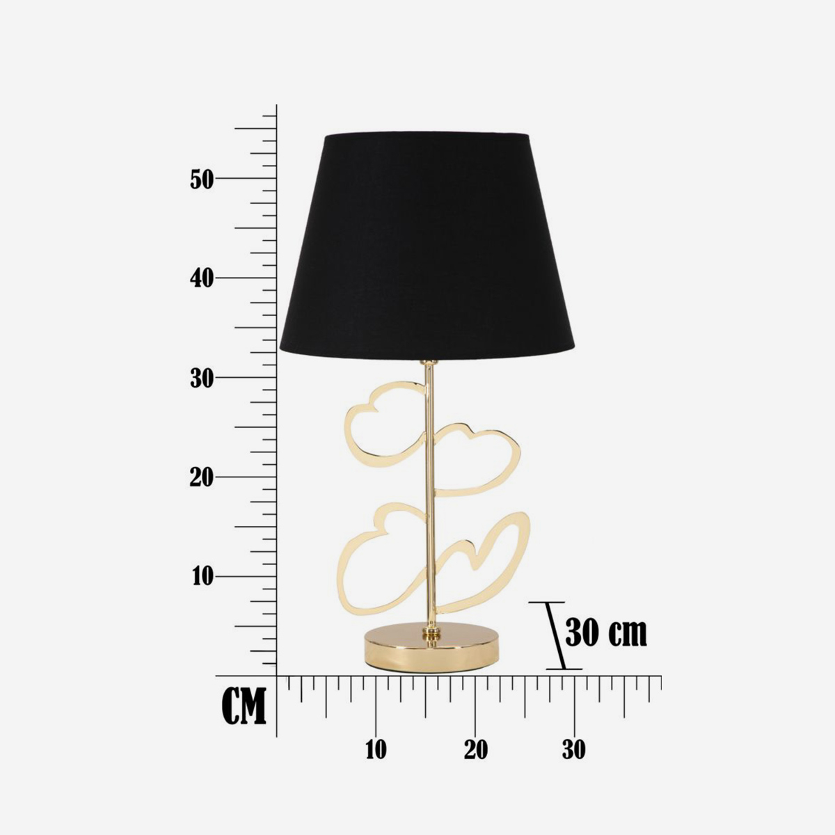Glam Harts metal and fabric table lamp — 3