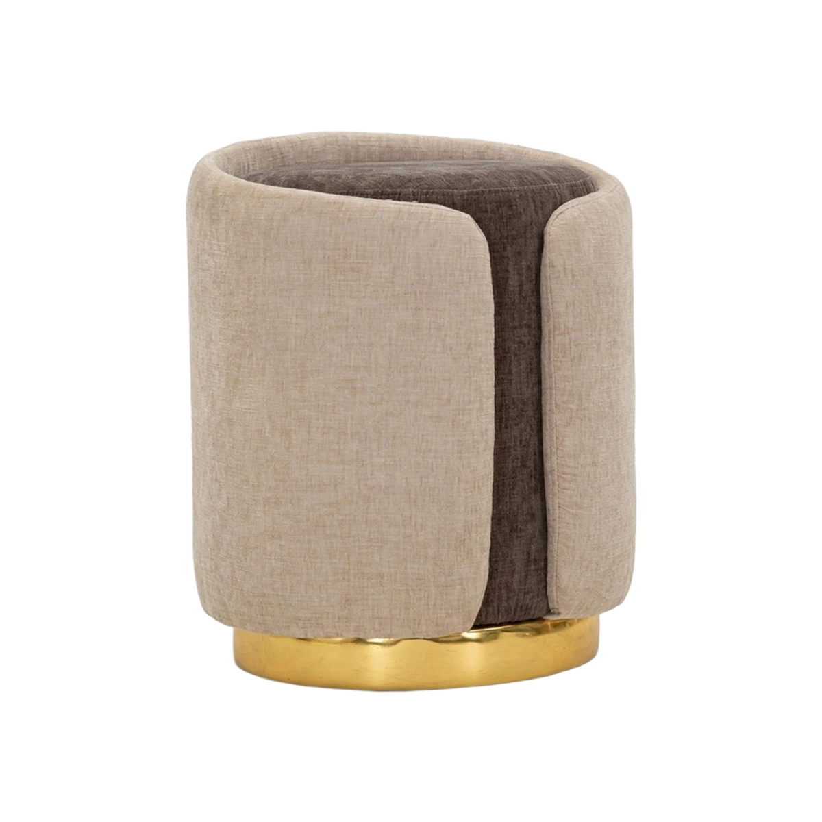 Design Compact Ottoman with Gold Base Havana Space — 1