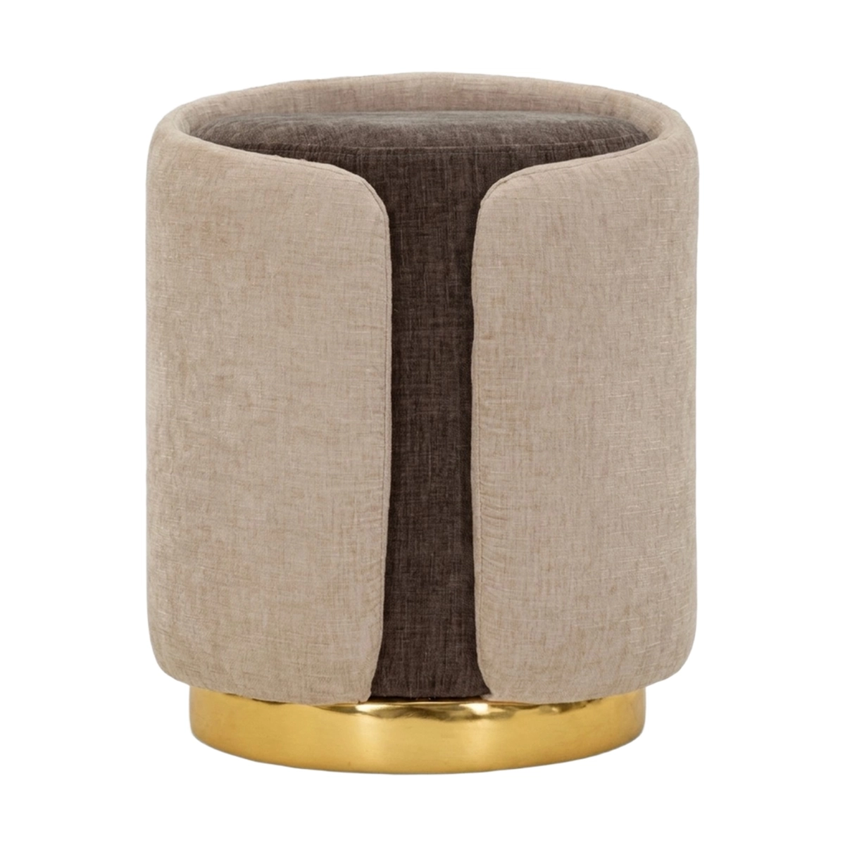 Design Compact Ottoman with Gold Base Havana Space — 3