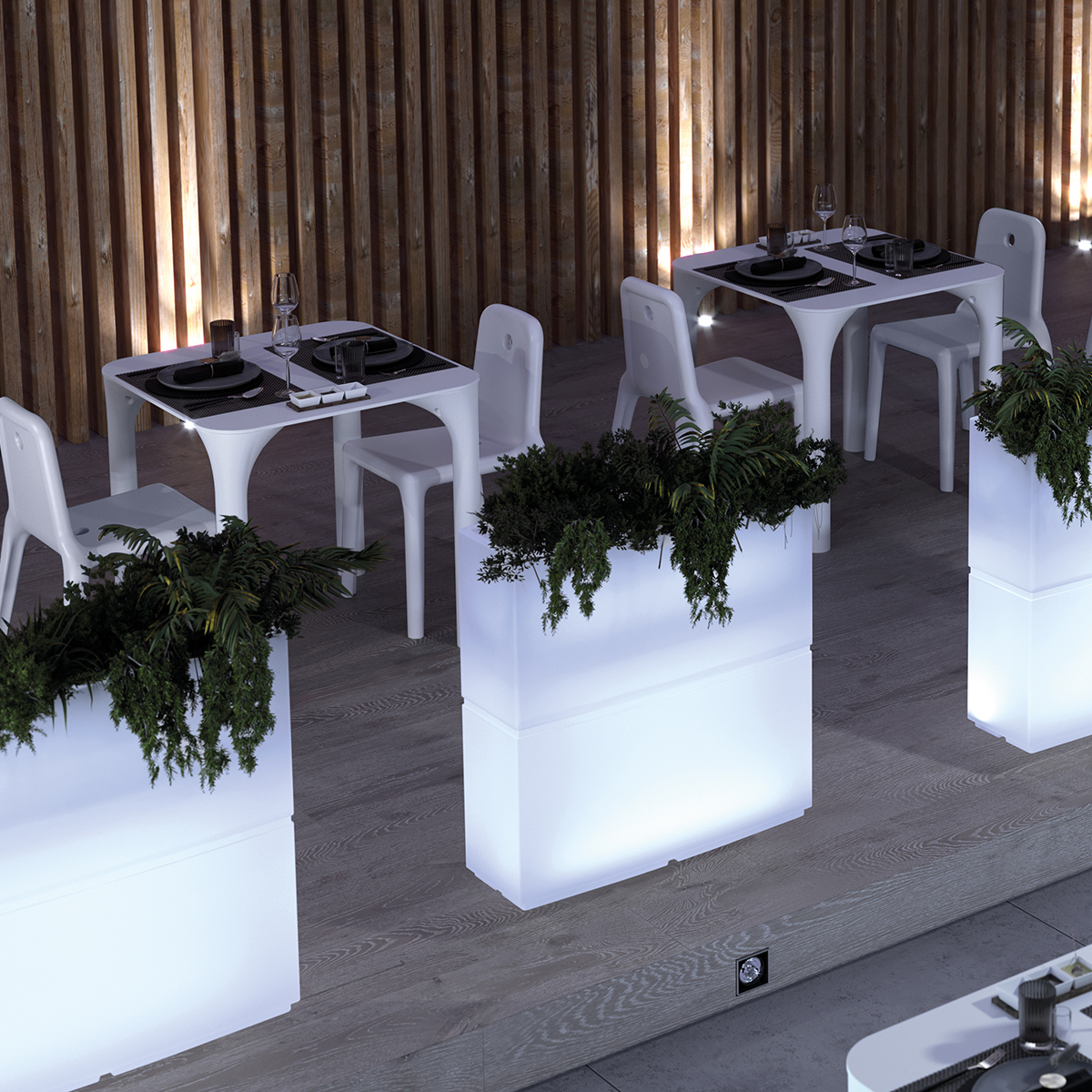 Rechargeable Outdoor RGB LED Floor Lamp IP65 Dune 27 LYXO — 2