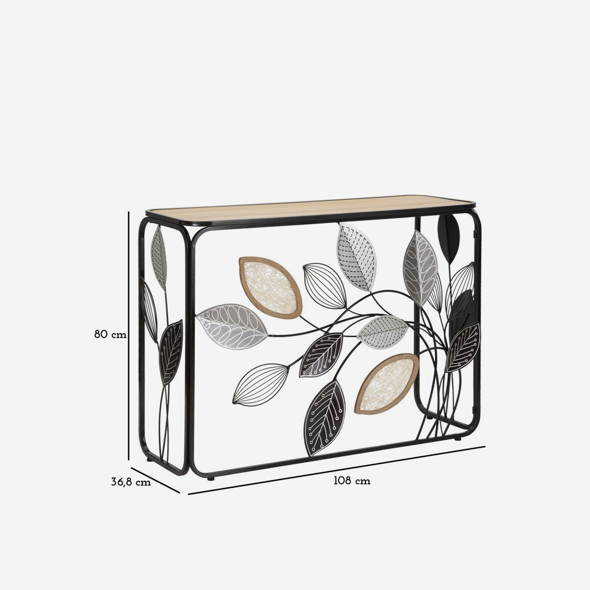 Mauro Ferretti Autumn Entryway Console Table in Metallo and MDF — 6