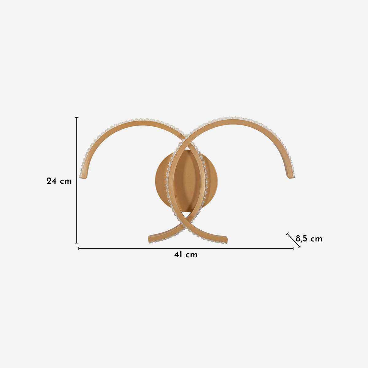 Double C LED Wall Sconce Lamp 3 Color Tones — 3